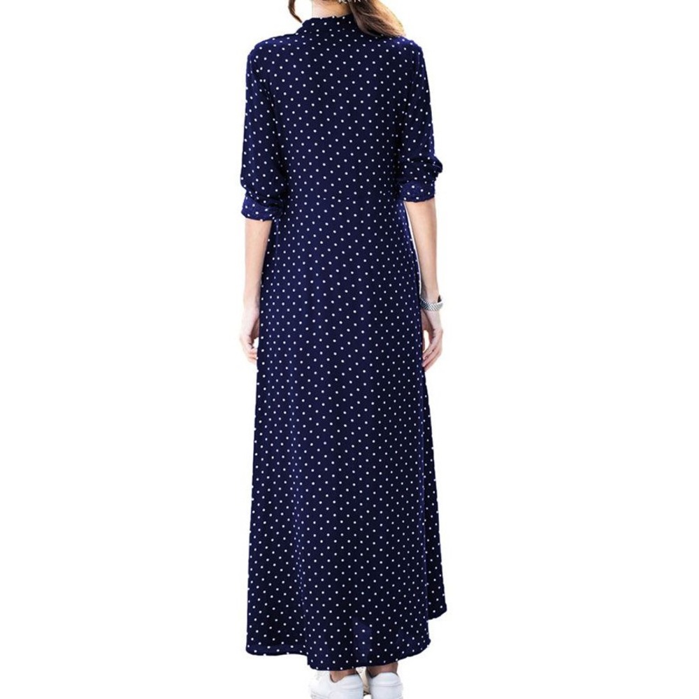 Ann Taylor Navy Blue Maxi Dress.